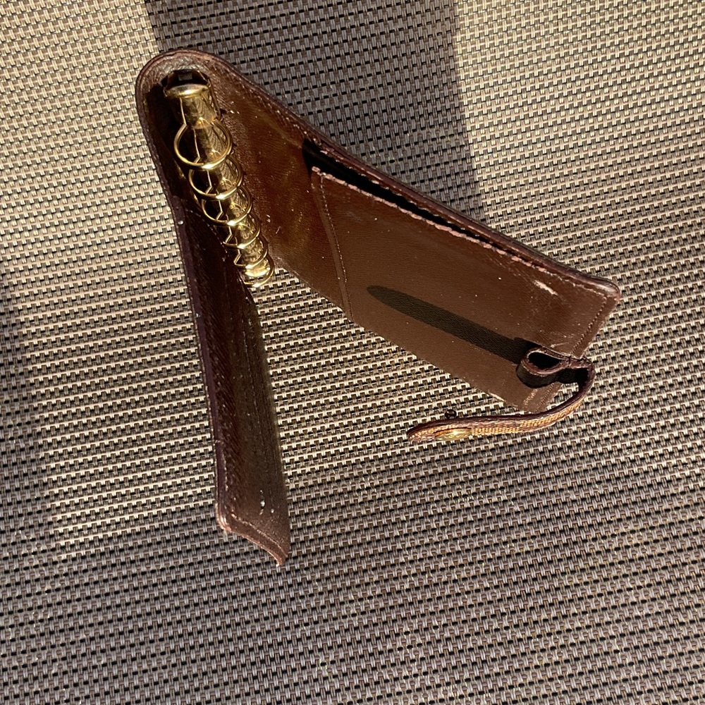 Louis Vuitton Agenda PM Ebene Planner with Gold Accents - Picture 8 of 13